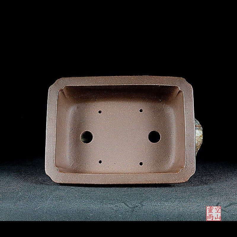 Yixing bonsaipot full handmade antique rectangular purple mud bonsaipot