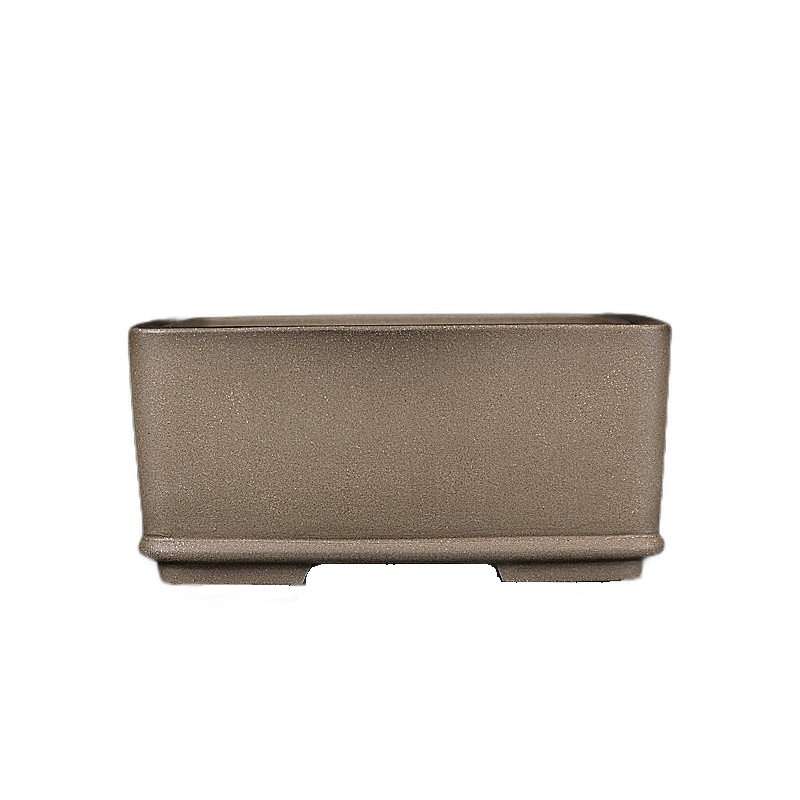 Yixing Purple Clay Bonsai Flower Pot Full Handmade Antique Rectangular Small Black Mud Pot