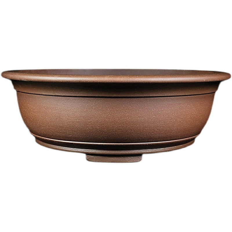 Yixing pot full handmade antique round pill-shaped purple mud