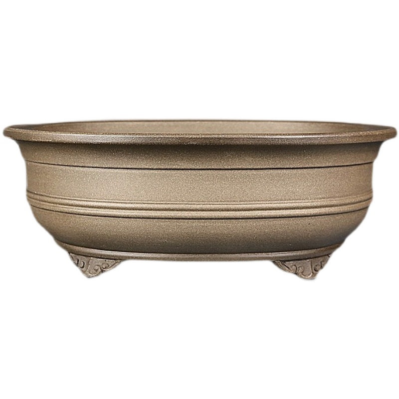 Yixing Purple Pot Full Handmade Antique Oval 33cm