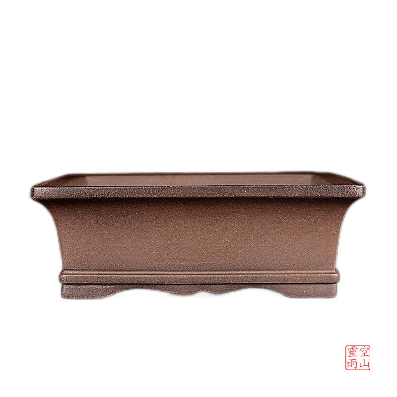 Yixing bonsaipot japanesepot full handmade antique rectangular purple mud