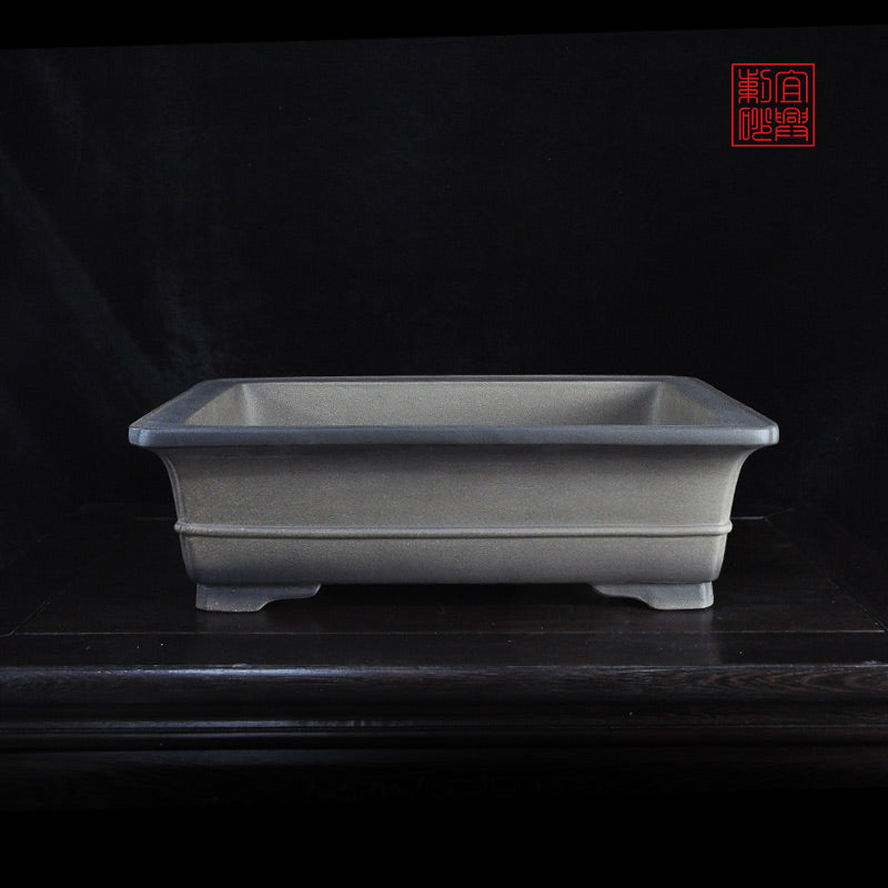 Rectangular Light-Gray Clay yixing Pot tokoname pot