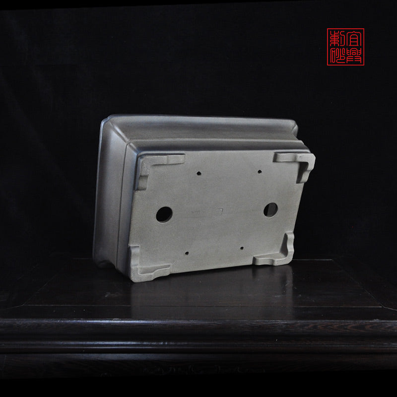 Rectangular Light-Gray Clay yixing Pot tokoname pot