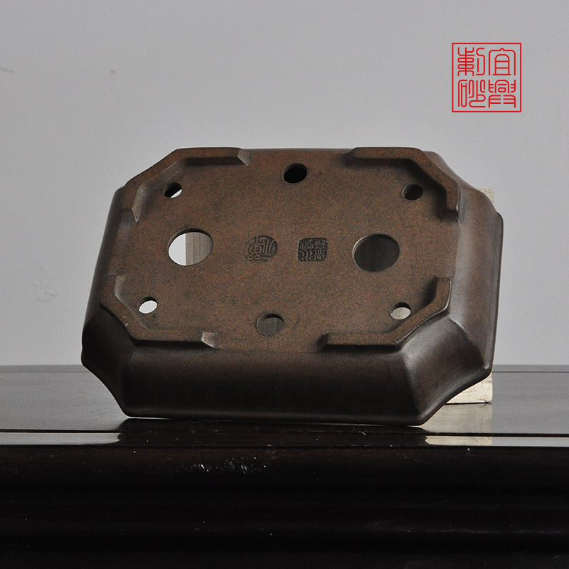 Rectangular shallow pot without corners ShuiMingpot