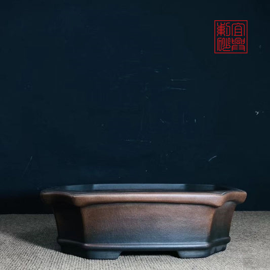 行山长方盆 yixing pot handwork rectangular pot
