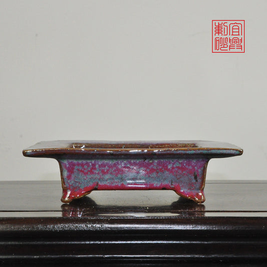 Stoneware Rectangular bonsaipot handmade yixingpot