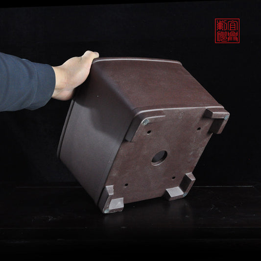 Square Yixing Purple Clay Pot yixing pot bonsai pot