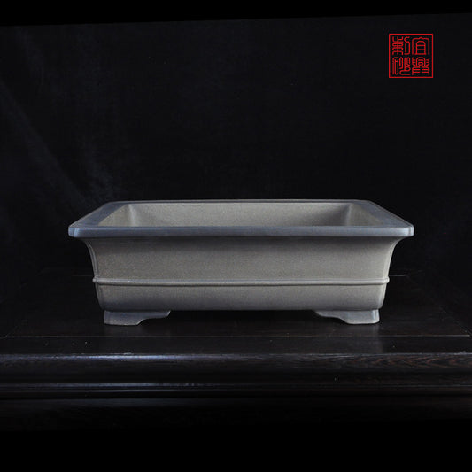 Rectangular Light-Gray Clay yixing Pot tokoname pot
