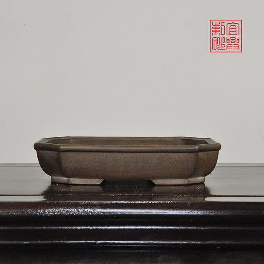 Rectangular shallow pot without corners ShuiMingpot