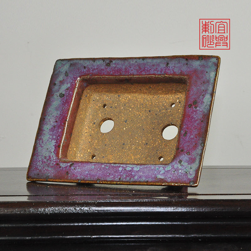 Stoneware Rectangular bonsaipot handmade yixingpot